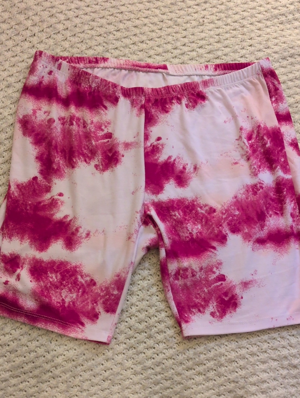 just be Pink And White Tie-Dye Bike Shorts Size 1X